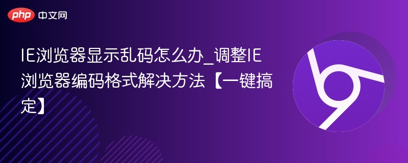 IE浏览器乱码怎么解决？编码调整方法大全