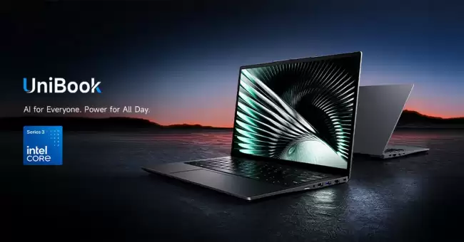 驰为推出 UniBook AI 笔记本:英特尔酷睿 3 304 处理器、8GB 内存 449 美元
