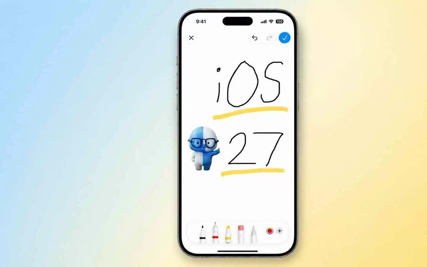 在 iOS 27 的“信息”应用中 苹果新增了一个“绘图”选项