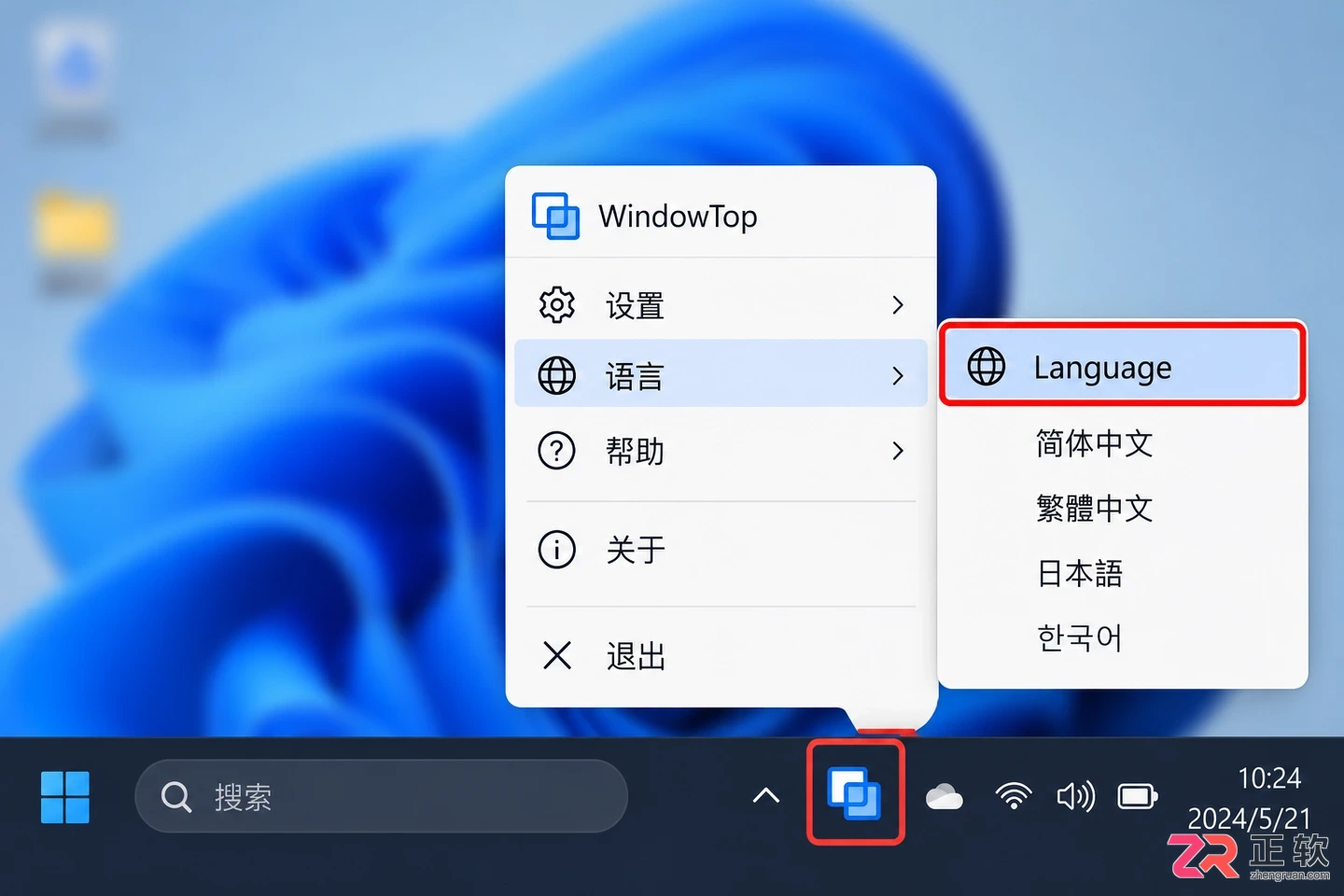 WindowTop中文设置方法及操作步骤详解
