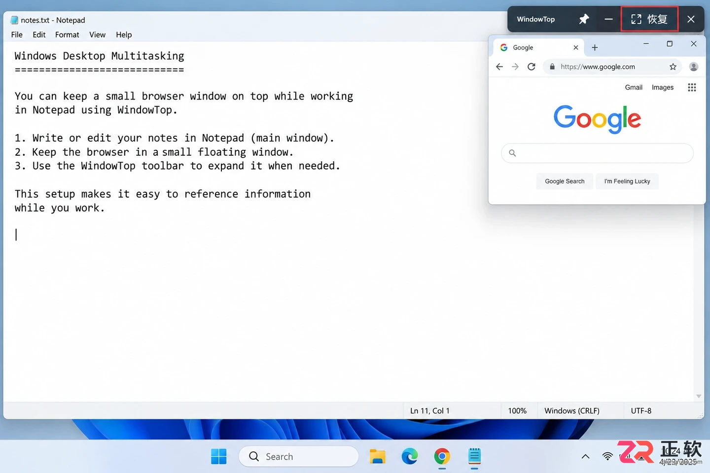 WindowTop中文设置方法及操作步骤详解