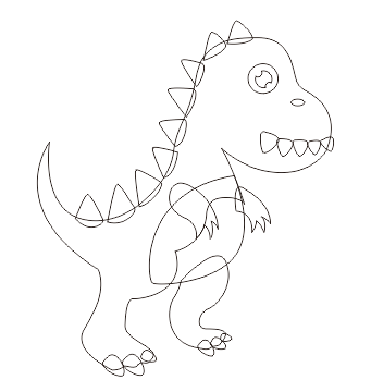 使用CDR画一只可爱的小恐龙