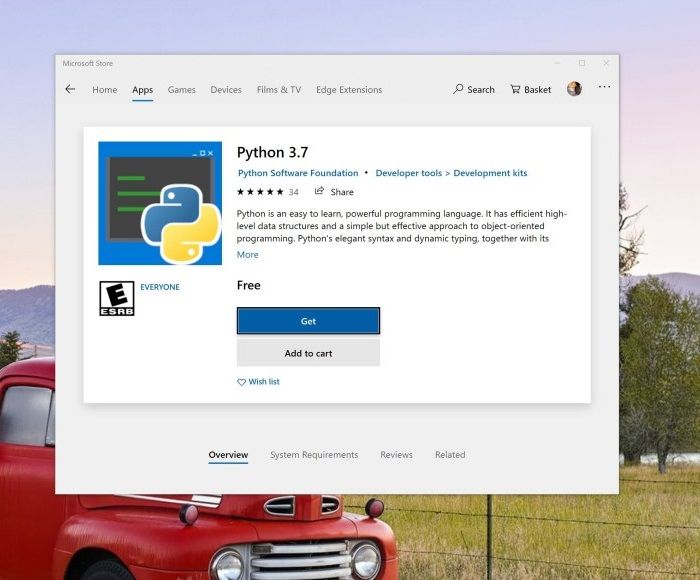 Windows10 2019更新让Python安装和使用更容易