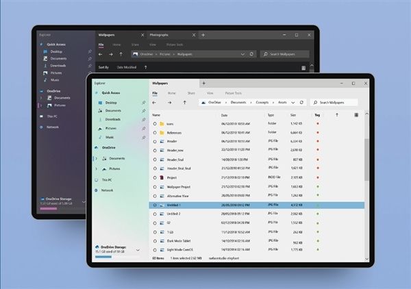 Windows10资源管理全新概念设计：颜值不俗