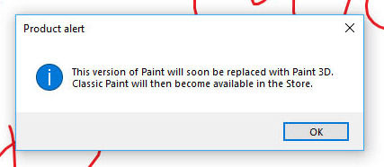 微软或继续保留Windows10中经典绘图软件Paint