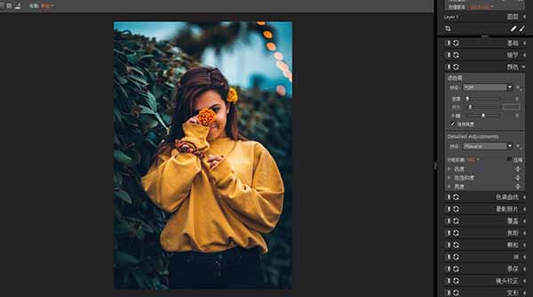 ExposureX4中进行图片后期的互补色处理的方法教程