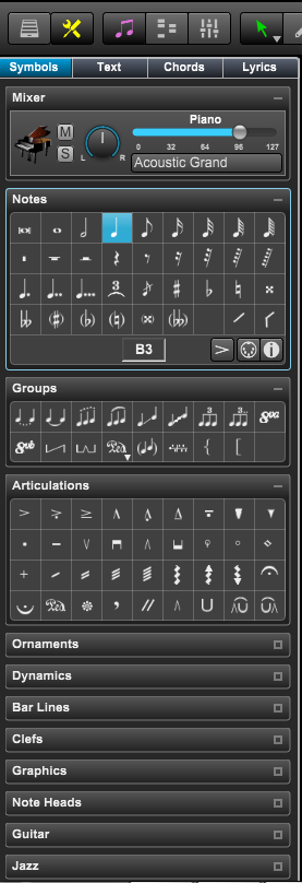 Overture中工具面板的详细介绍