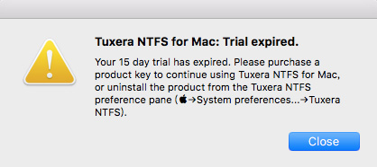 Tuxera NTFS无法继续使用了的解决方法