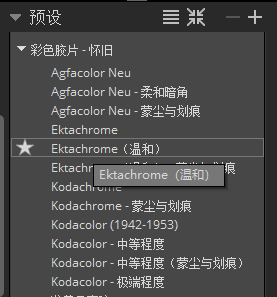图片4：预设界面的多种渲染选项