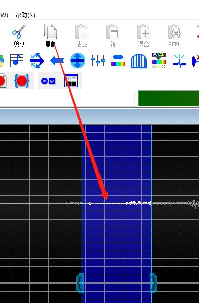 图二：GoldWave中文版对噪音进行取样界面