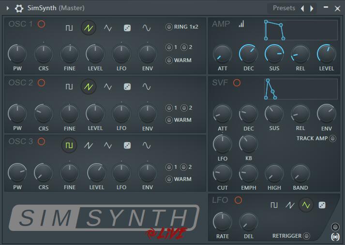 FL Studio的SimSynth插件来制作各种声音效果的方法
