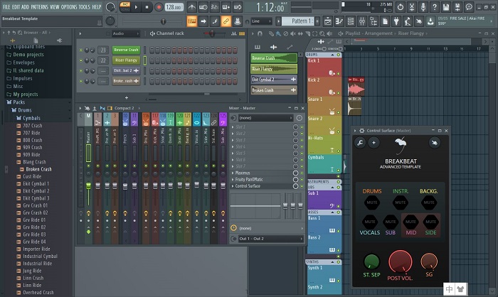 FL Studio 20界面