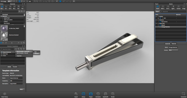 KeyShot中设置材质模板的方法