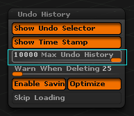 ZBrush调整历史记录的方法