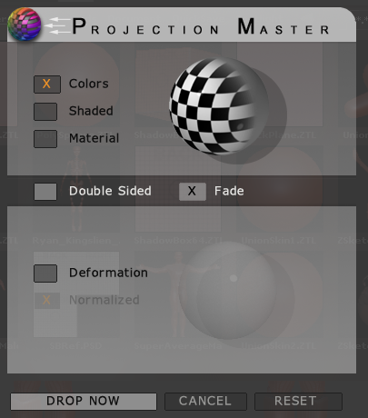 ZBrush使用投影大师绘制纹理的方法