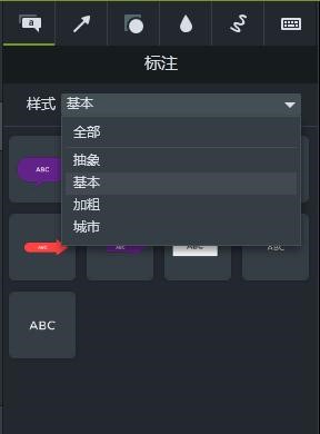图 3:camtasia标注的四种样式