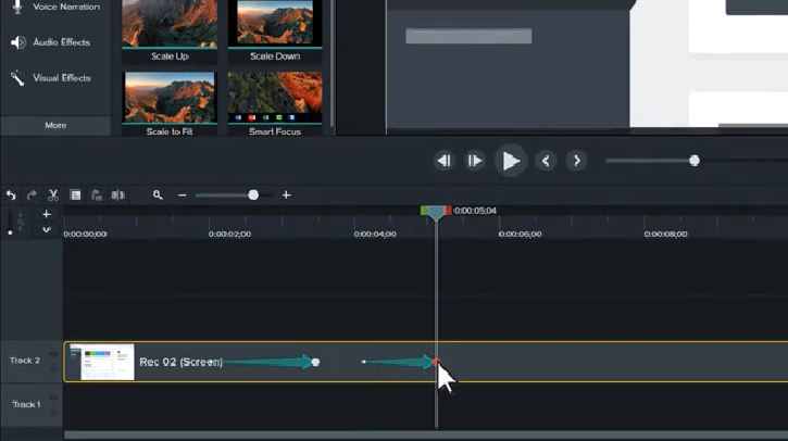 图1:Camtasia时间轴界面图