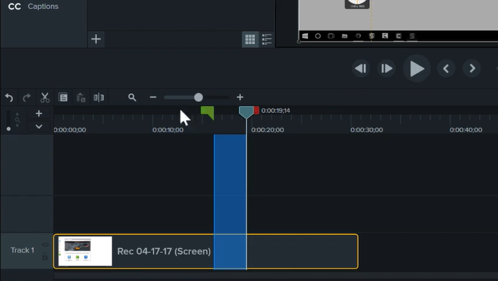 图1：Camtasia软件的编辑视频