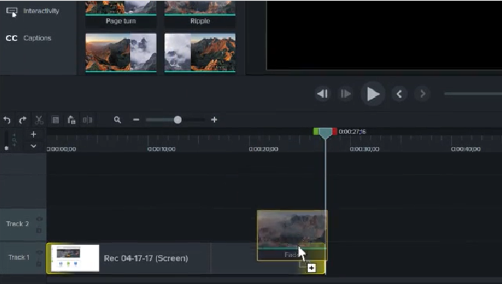 图3：Camtasia淡入淡出操作