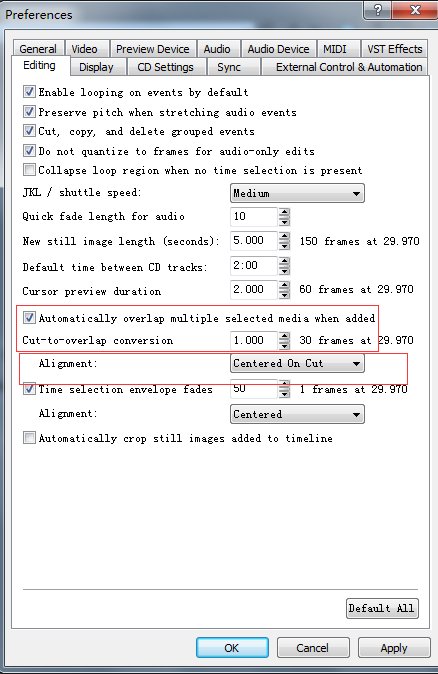 vegas使用转场特效的方法