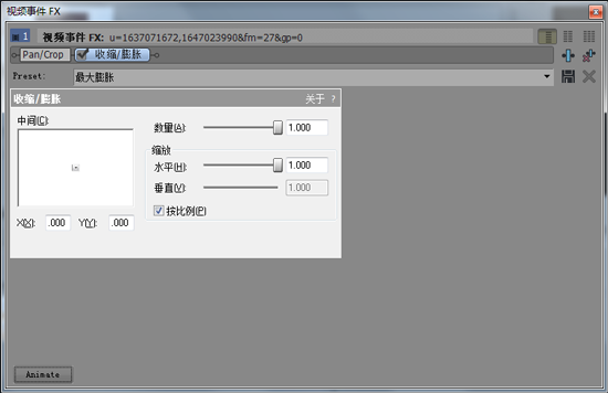 Vegas属性设置界面