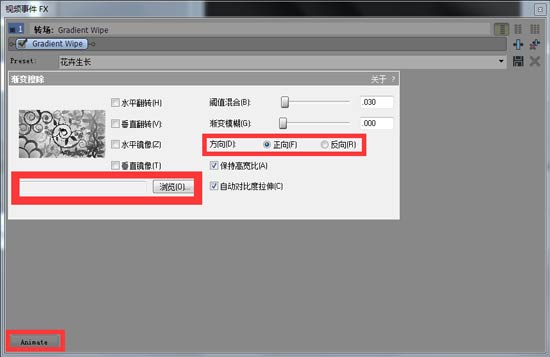 Vegas效果属性设置