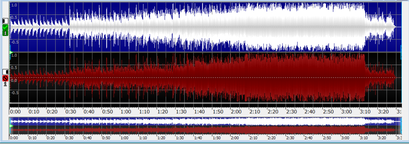 图片2：GoldWave选择左声道效果图