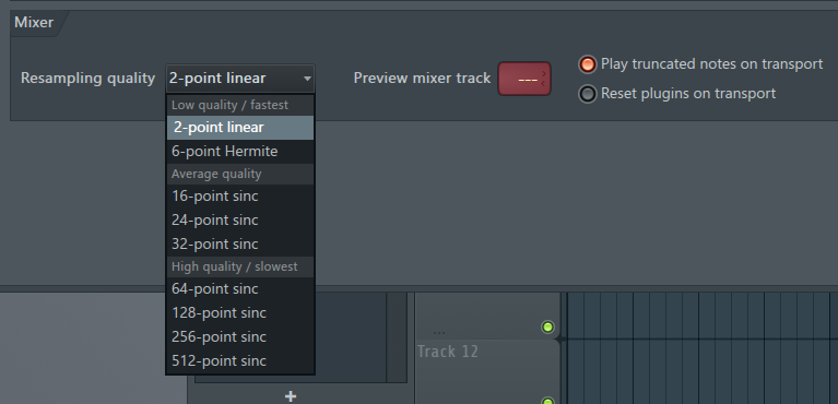 重新采样质量(Resampling quality) 重新采样质量(Resampling quality)
