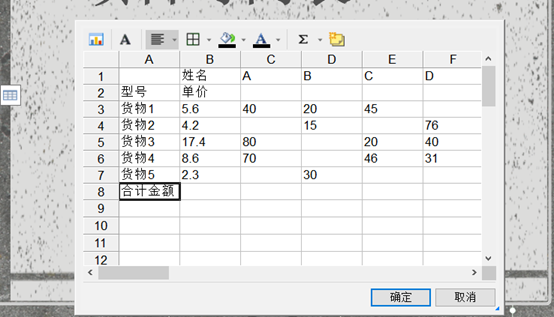 电子表格