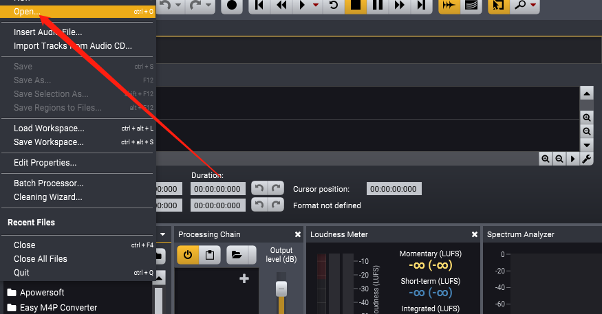 Acoustica Premium Edition剪切音频文件的操作方法