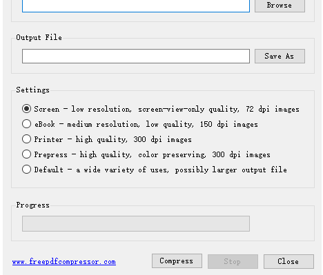 Free PDF Compressor压缩PDF文件的方法