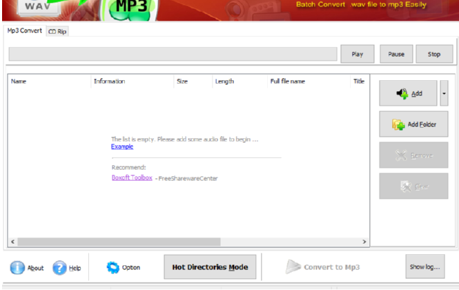 Boxoft WMA to MP3 Converter将WMA转换成MP3的方法