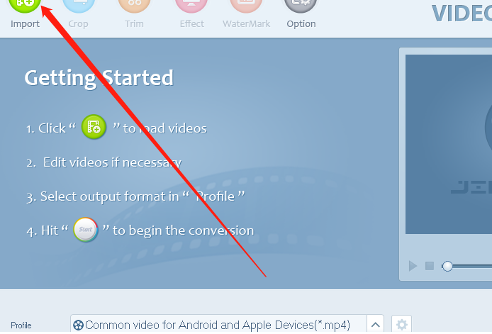 Jihosoft Video Converter剪切视频的方法