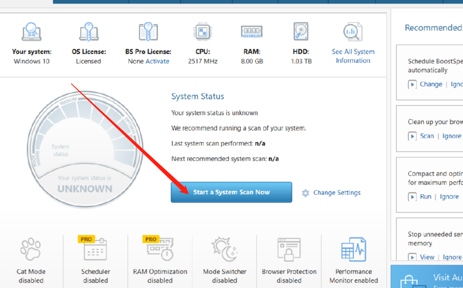 AusLogics BoostSpeed优化电脑系统的方法