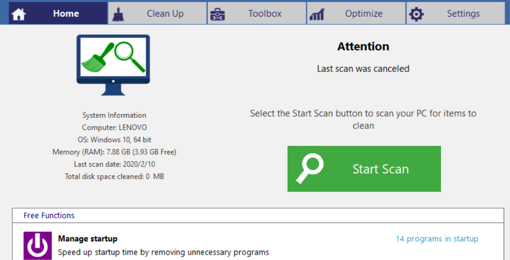 OneSafe PC Cleaner清理系统垃圾的方法