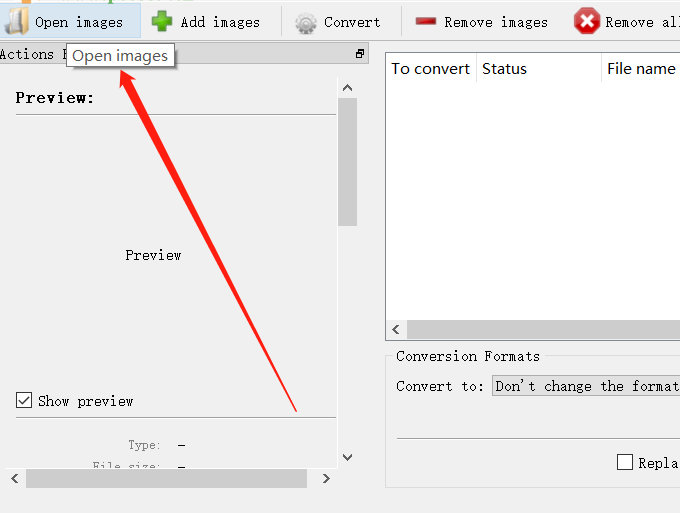Converseen批量将JPG转换成PNG的方法