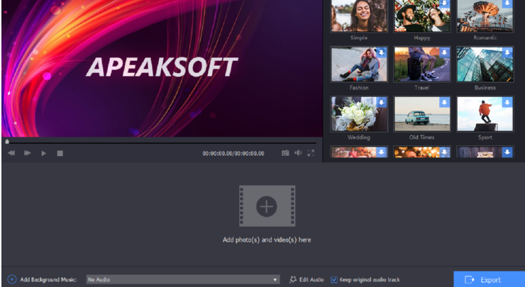 Apeaksoft Slideshow Maker制作电子相册的操作教程