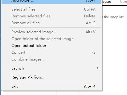 Pixillion Image Converter批量修改图片大小的方法