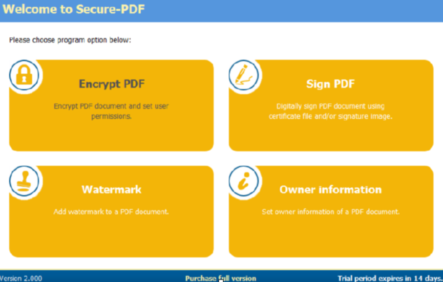 Secure-PDF Professional Edition加密PDF文件的操作方法