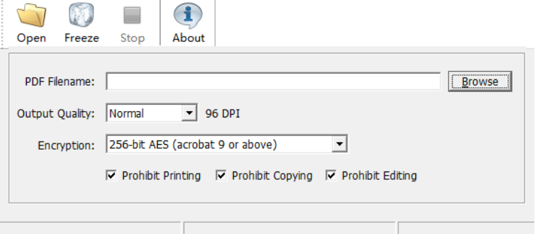 PDF Freeze加密PDF使用权限的详细教程