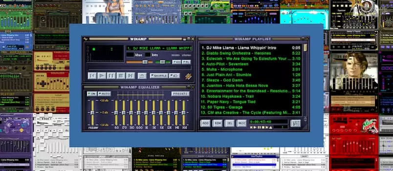 Winamp 皮肤博物馆，并且打开浏览器就能用.