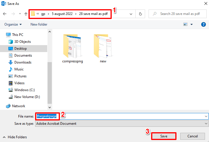 如何在 MS Outlook 中将电子邮件转换为 PDF 格式并另存为文件