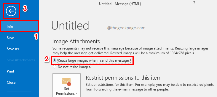 在 MS Outlook 中如何压缩附加图像的大小？