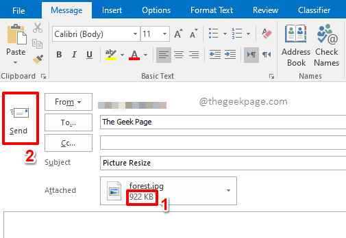 在 MS Outlook 中如何压缩附加图像的大小？