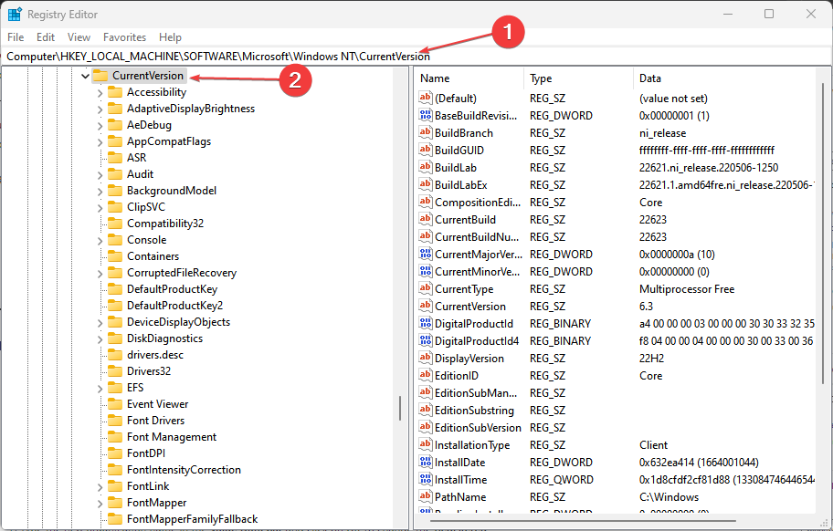 如何更改 Windows 11 注册表所有者名称