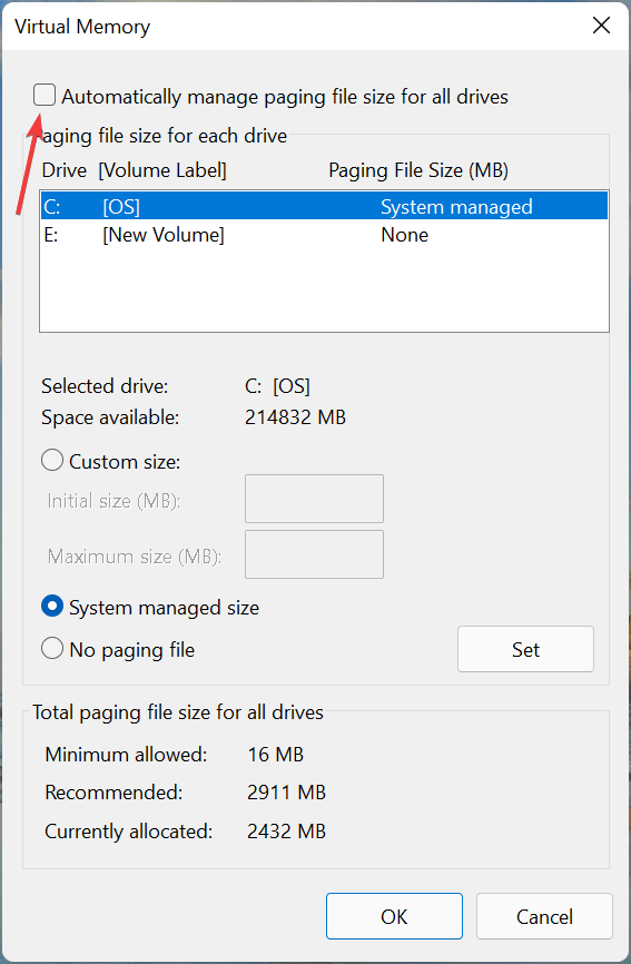 如何在 Windows 11 中重置虚拟内存（页面文件）？