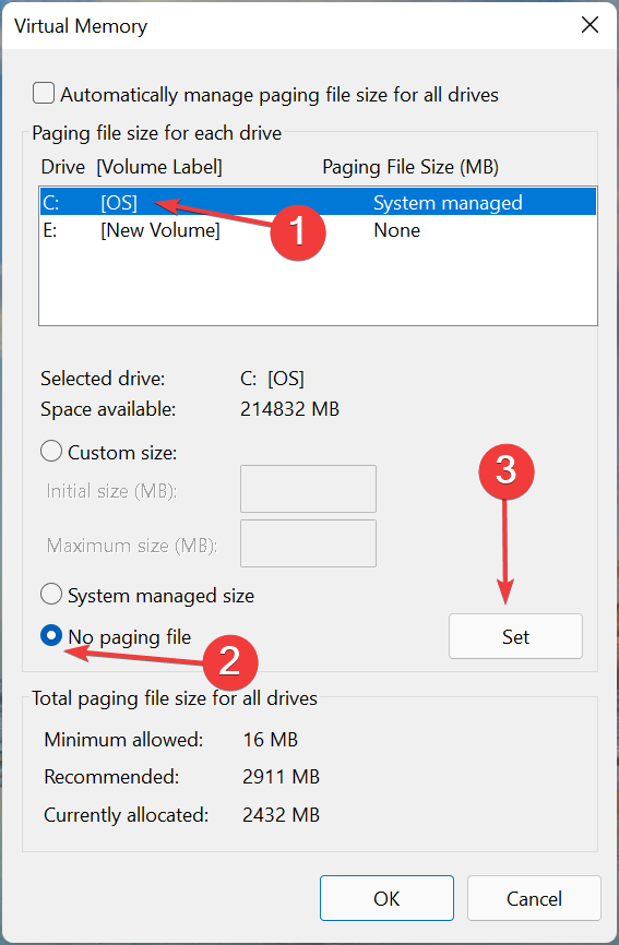 如何在 Windows 11 中重置虚拟内存（页面文件）？