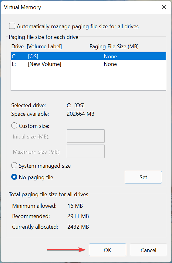 如何在 Windows 11 中重置虚拟内存（页面文件）？