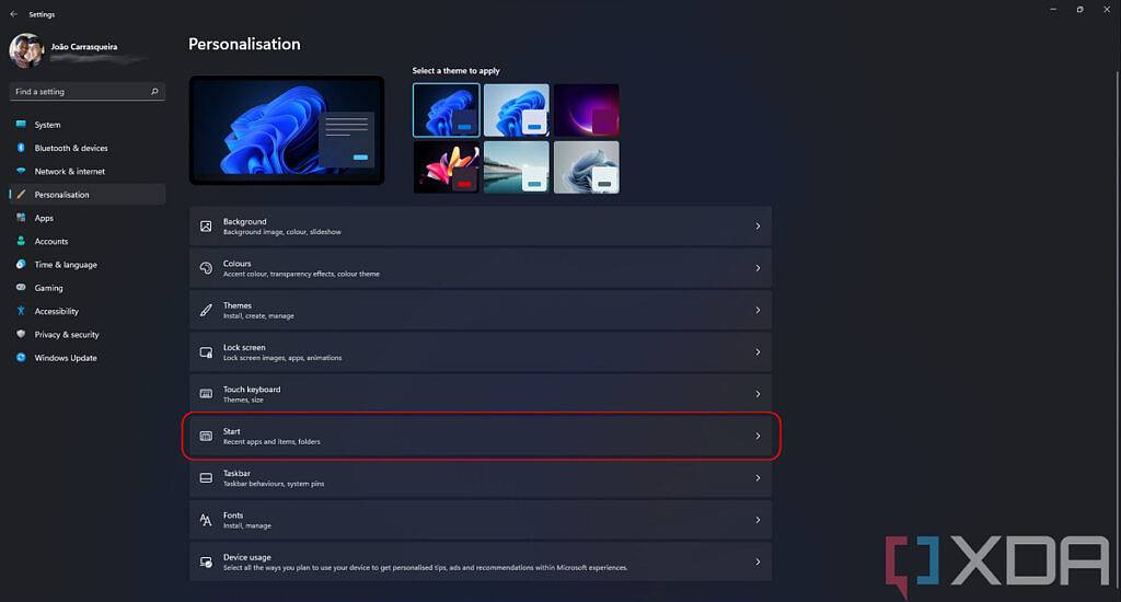 如何在 Windows 11 中关闭“开始”菜单推荐内容