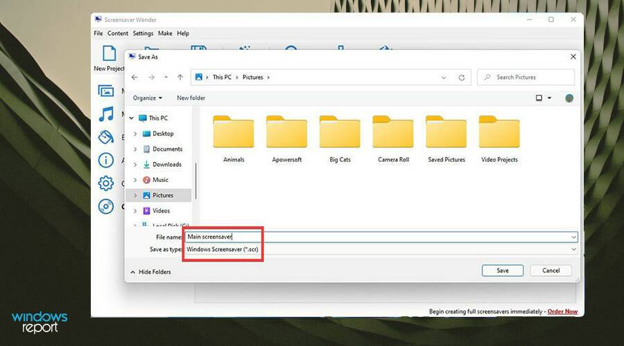 如何在 Windows 上创建自定义的屏幕保护程序文件(.scr)？